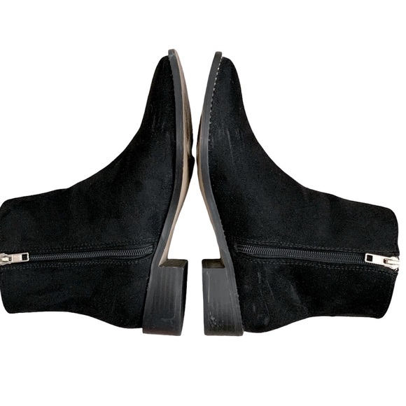 Bebe Womens Bling Black Suede Midolo Chelsea Booties w/rhinestones size fall 7M - Picture 1 of 6